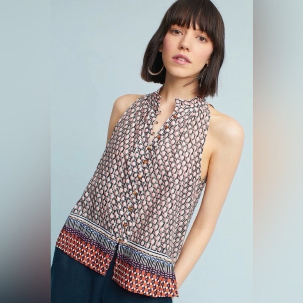 ANTHROPOLOGIE Maeve Women’s Laila Ruffle Top Size Small